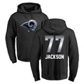 Jdoa LA.Rams #77 Alaric Jackson Player Black Pullover Hoodie Limited Game Stitched Jerseys