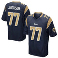 Jdoa LA.Rams #77 Alaric Jackson Player Navy Home Game Stitched Jerseys