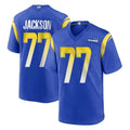 Jdoa LA.Rams #77 Alaric Jackson Player Royal Home Game Stitched Jerseys