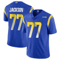 Jdoa LA.Rams #77 Alaric Jackson Player Royal Limited Vapor Untouchable Home Game Stitched Jerseys