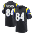 Jdoa LA.Rams #84 Colby Parkinson Player Black Midnight Rivalries Collection Home Game Stitched Jerseys
