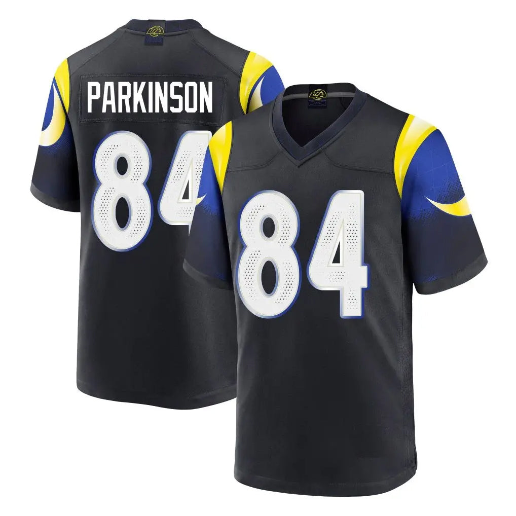 Jdoa LA.Rams #84 Colby Parkinson Player Black Midnight Rivalries Collection Home Game Stitched Jerseys