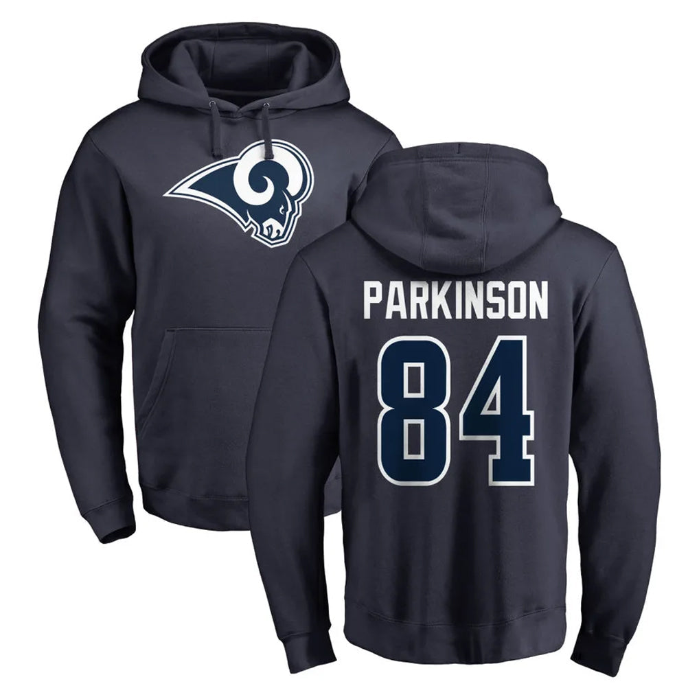 Jdoa LA.Rams #84 Colby Parkinson Player Navy Pullover Hoodie Limited Game Stitched Jerseys