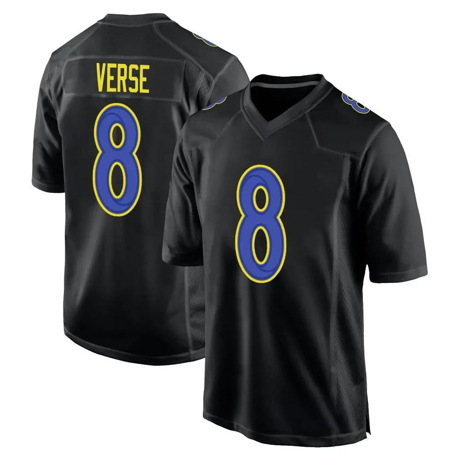 Jdoa LA.Rams #8 Jared Verse Player Black Fashion Game Stitched Jerseys