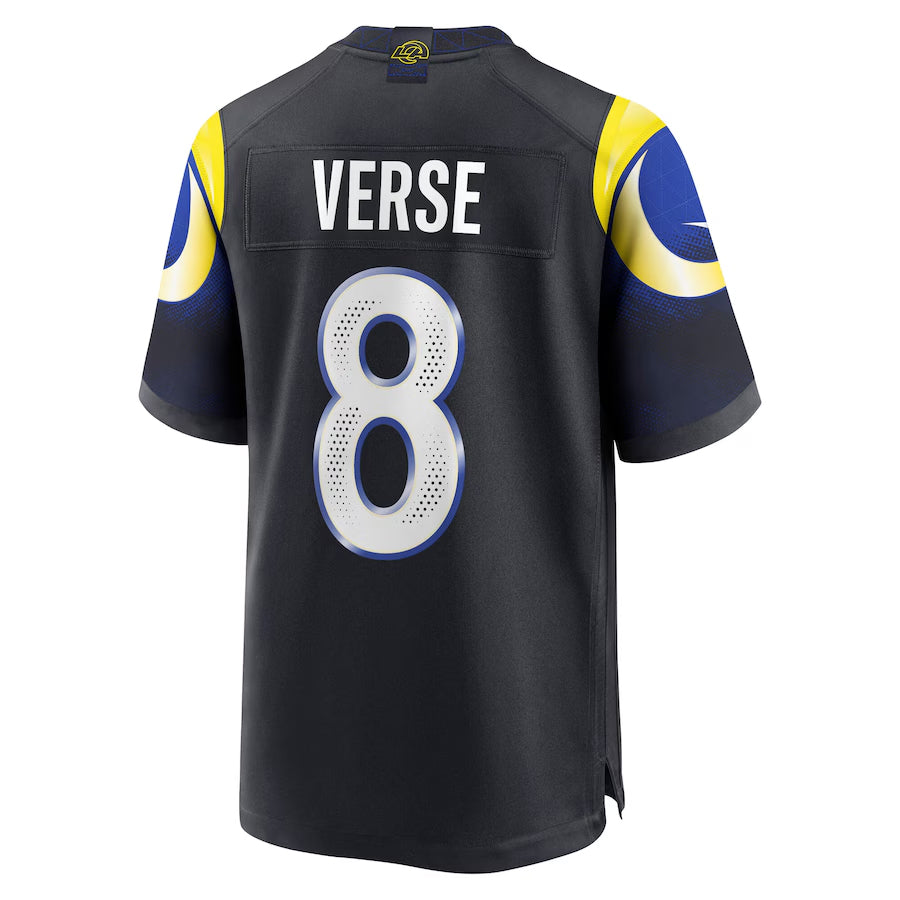 Jdoa LA.Rams #8 Jared Verse Player Midnight Blue Rivalries Collection Game Stitched Jerseys