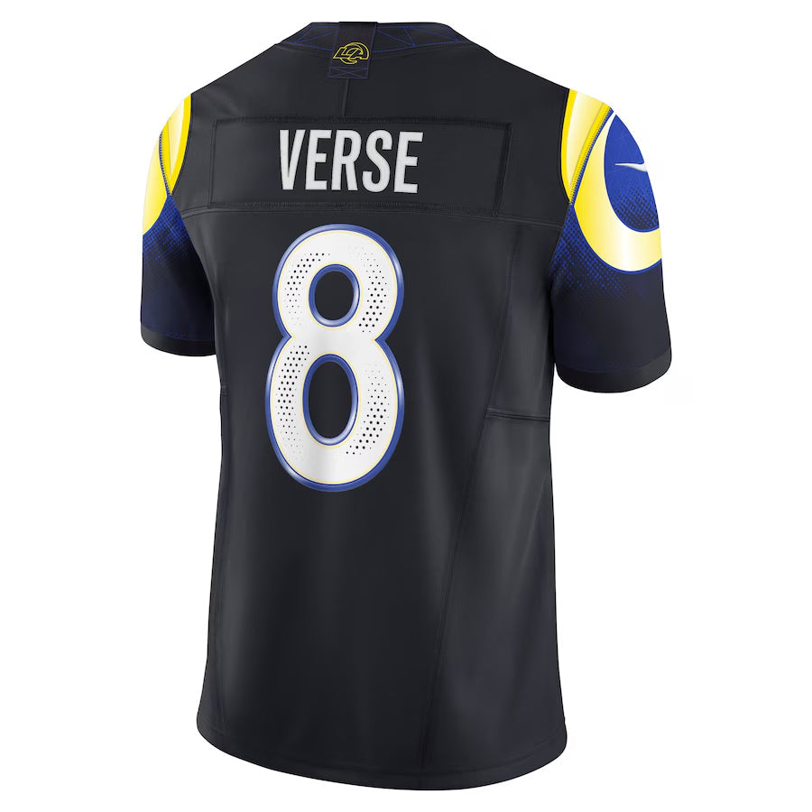 Jdoa LA.Rams #8 Jared Verse Player Midnight Blue Rivalries Collection Vapor Limited Stitched Jerseys