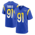 Jdoa LA.Rams #91 Kobie Turner Player Royal Home Game Stitched Jerseys