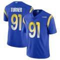 Jdoa LA.Rams #91 Kobie Turner Player Royal Limited Vapor Untouchable Home Game Stitched Jerseys