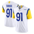 Jdoa LA.Rams #91 Kobie Turner Player White Limited Vapor Untouchable Home Game Stitched Jerseys