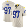 Jdoa LA.Rams #97 Poona Ford Player Bone Limited Vapor Home Game Stitched Jerseys