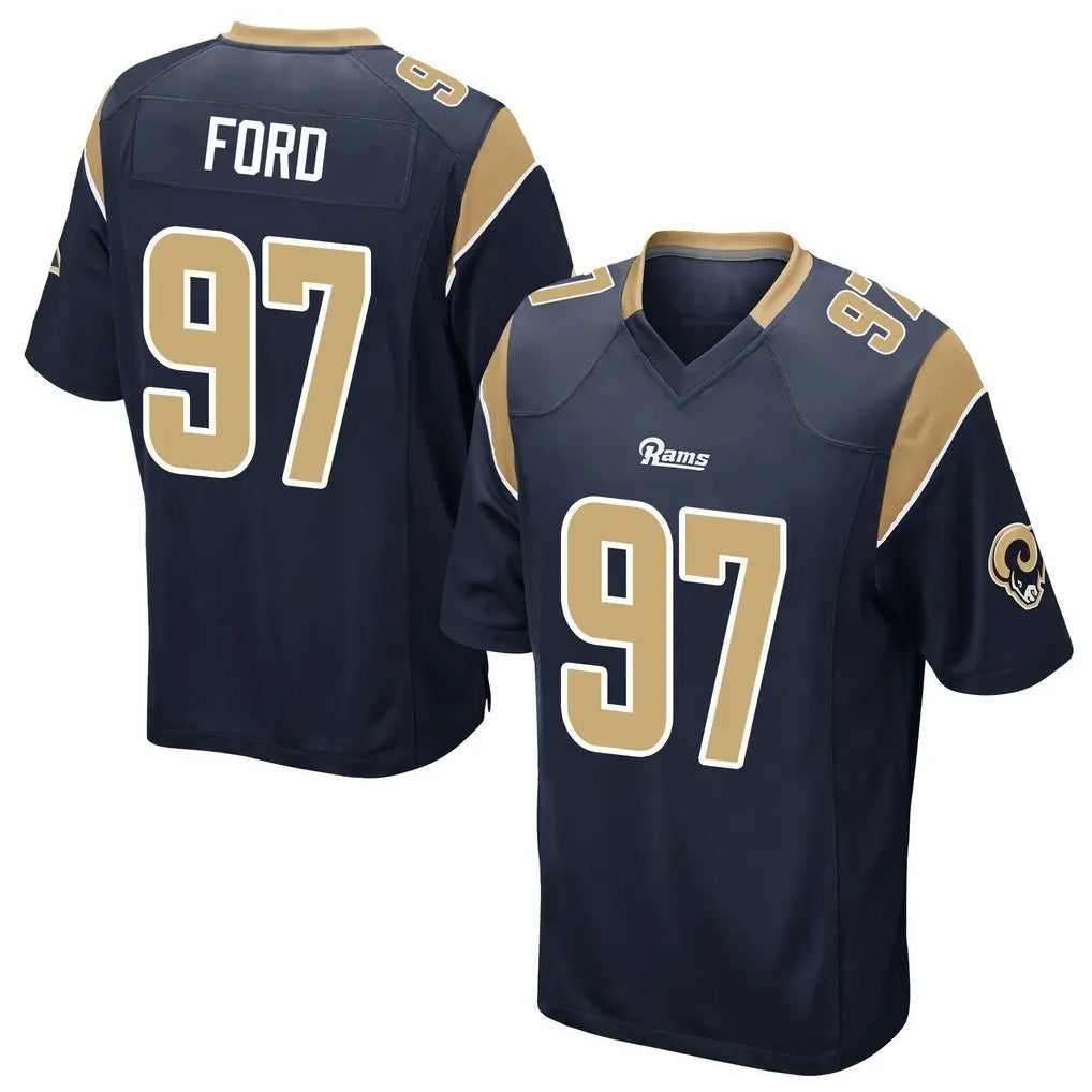 Jdoa LA.Rams #97 Poona Ford Player Navy Home Game Stitched Jerseys