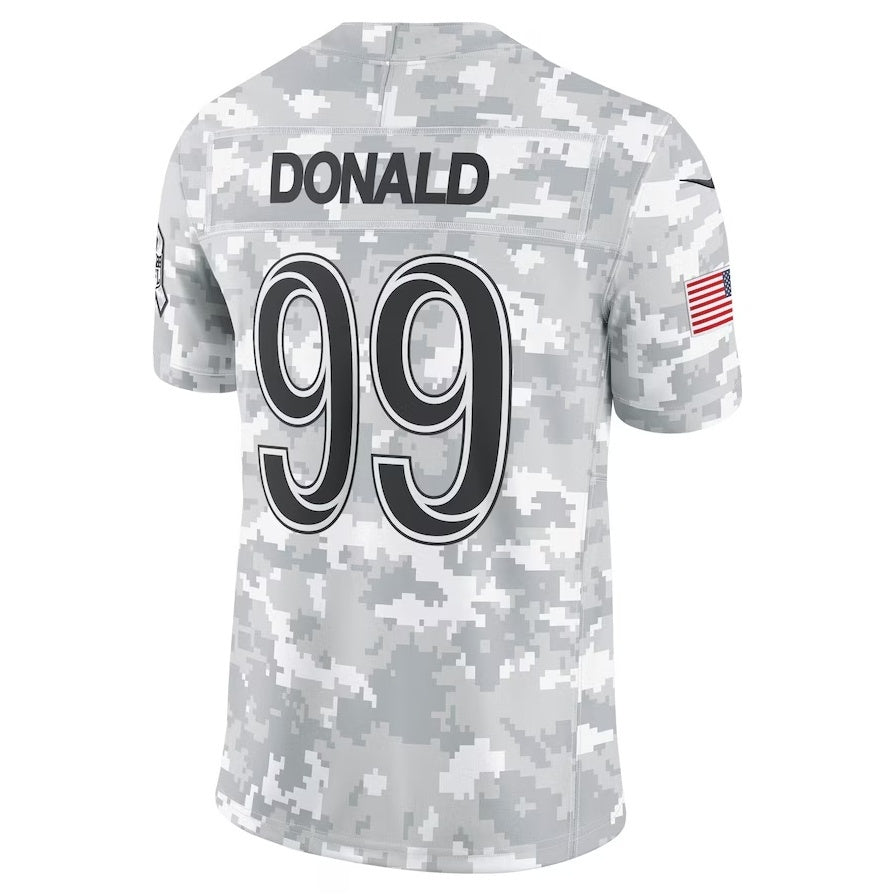 Jdoa LA.Rams #99 Aaron Donald Arctic Camo 2024 Salute to Service Retired Player Limited Jersey Stitched Jerseys