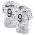 Jdoa LA.Rams #9 Matthew Stafford Player Arctic Camo Salute To Service Limited Game Stitched Jerseys