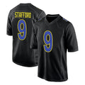 Jdoa LA.Rams #9 Matthew Stafford Player Black Fashion Limited Home Game Stitched Jerseys