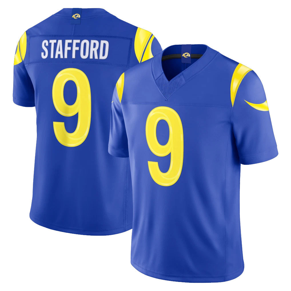 Jdoa LA.Rams #9 Matthew Stafford Player Royal Vapor F.U.S.E. Limited Home Game Stitched Jerseys