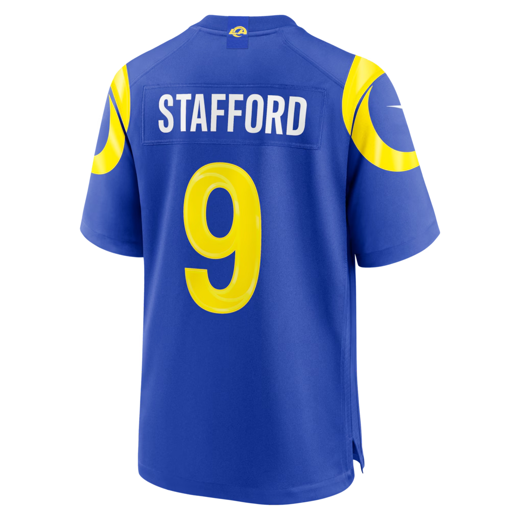 Jdoa LA.Rams #9 Matthew Stafford Royal Team Game Player Stitched Jerseys