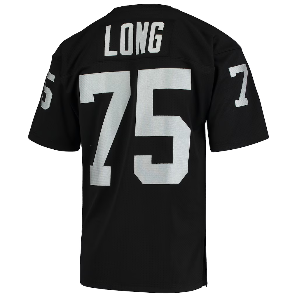 Jdoa LV.Raiders 1983 #75 Howie Long Mitchell & Ness Black Authentic Throwback Retired Player Stitched Puhic Jersey