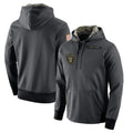 Jdoa LV.Raiders Gray Pullover Hoodies Home Game Blank Player Stitched Jerseys