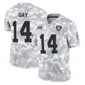 Jdoa LV.Raiders #14 Matt Gay Player Arctic Camo Salute To Service Limited Game Stitched Jerseys