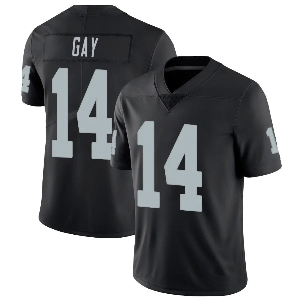Jdoa LV.Raiders #14 Matt Gay Player Black Limited Vapor Untouchable Home Game Stitched Jerseys