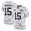 Jdoa LV.Raiders #15 Fernando Mendoza Player Arctic Camo Salute To Service Limited Game Stitched Jerseys