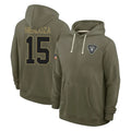 Jdoa LV.Raiders #15 Fernando Mendoza Player Olive Salute to Service Pullover Hoodies Limited Stitched Jerseys