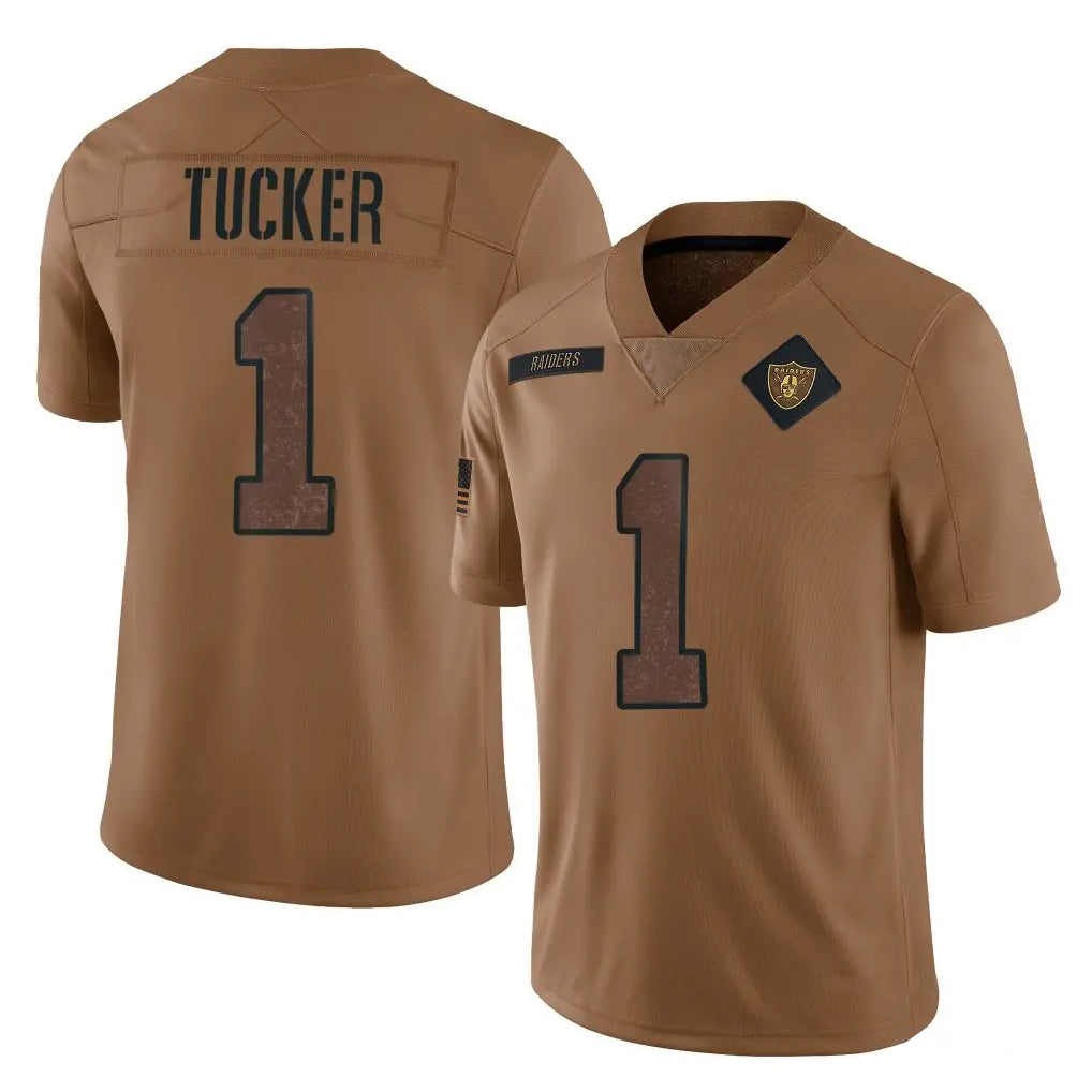 Jdoa LV.Raiders #1 Tre Tucker Player Brown Salute To Service Limited Stitched Jerseys