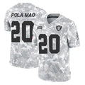 Jdoa LV.Raiders #20 Isaiah Pola-Mao Player Arctic Camo Salute To Service Limited Game Stitched Jerseys