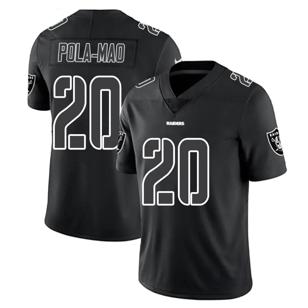Jdoa LV.Raiders #20 Isaiah Pola-Mao Player Black Limited Black Impact Home Game Stitched Jerseys