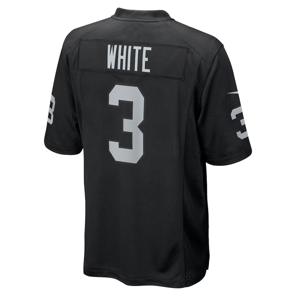 Jdoa LV.Raiders #3 Zamir White Black Team Game Stitched Jerseys