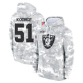 Jdoa LV.Raiders #51 Malcolm Koonce Player Arctic Camo Salute to Service Hoodies Limited Game Stitched Jerseys