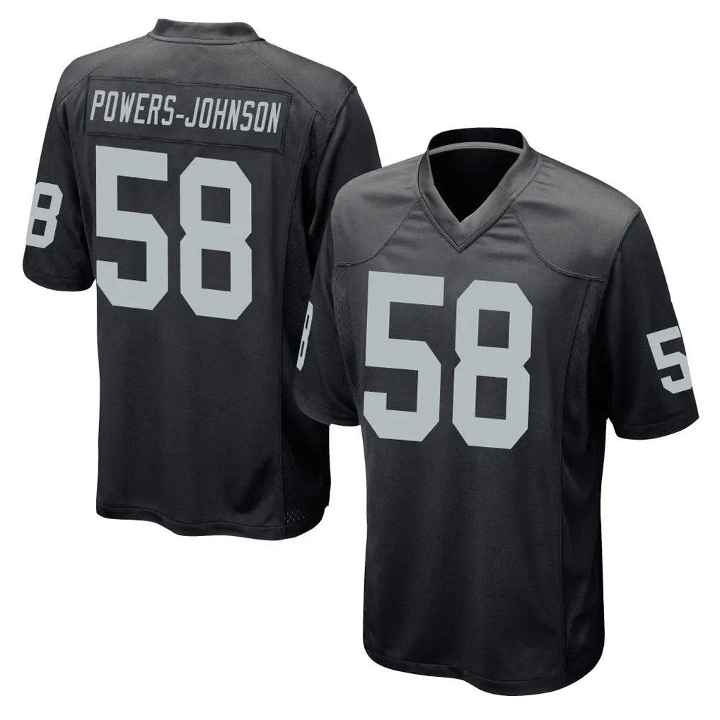 Jdoa LV.Raiders #58 Jackson Powers-Johnson Player Black Home Game Stitched Jerseys