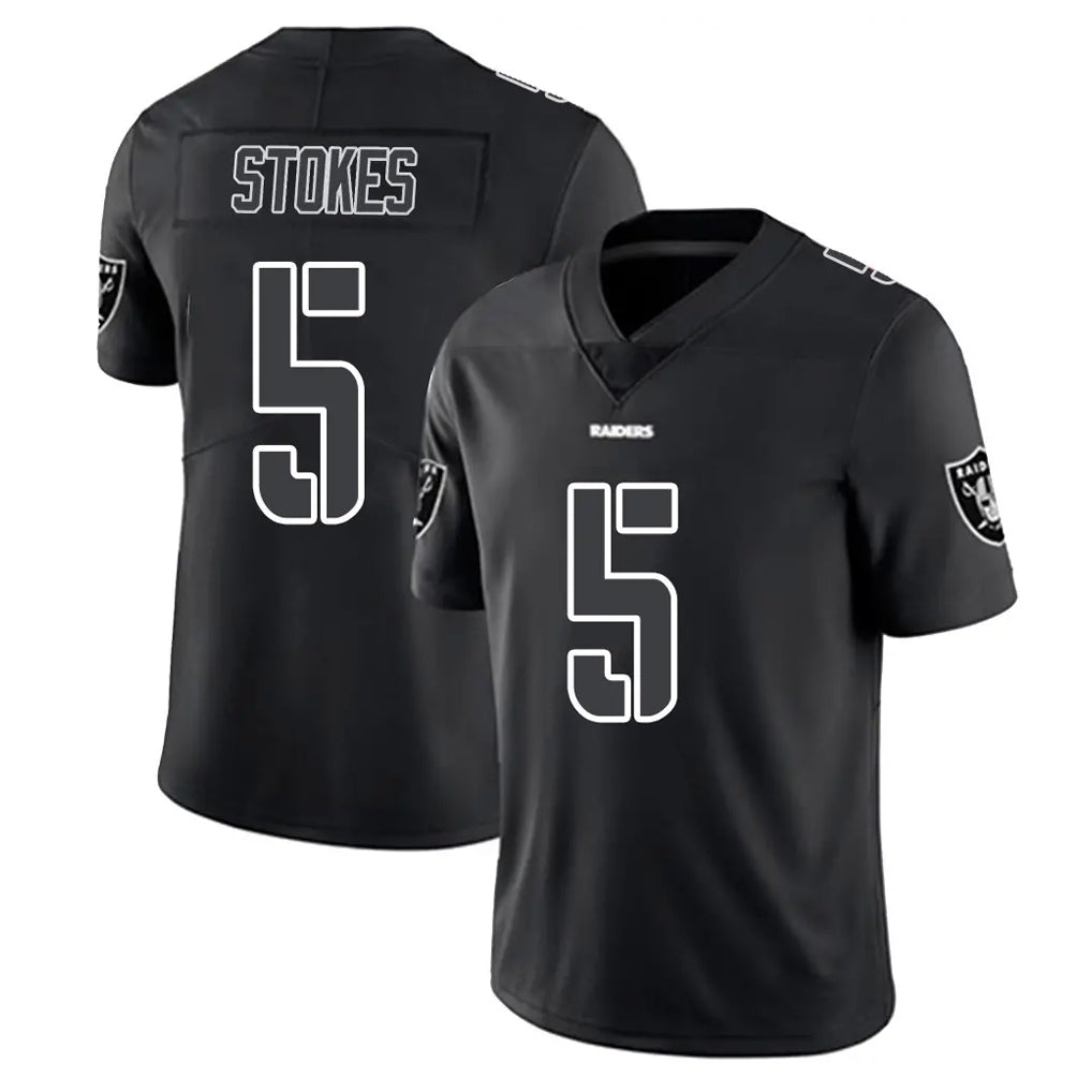 Jdoa LV.Raiders #5 Eric Stokes Player Black Limited Black Impact Home Game Stitched Jerseys