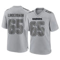 Jdoa LV.Raiders #65 Tyler Linderbaum Player Gray Atmosphere Fashion Limited Game Stitched Jerseys