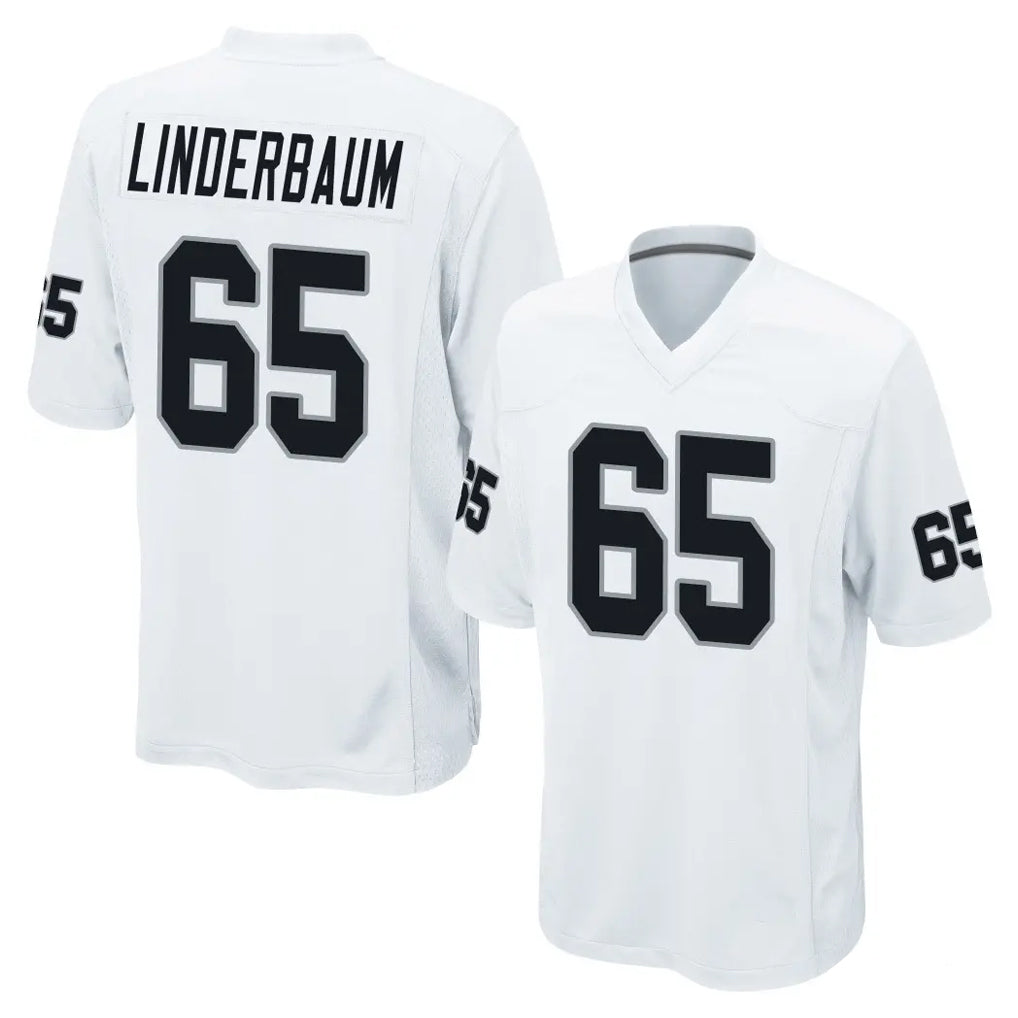 Jdoa LV.Raiders #65 Tyler Linderbaum Player White Home Game Stitched Jerseys