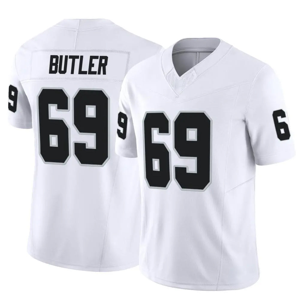 Jdoa LV.Raiders #69 Adam Butler Player White Limited Vapor F.U.S.E. Home Game Stitched Jerseys