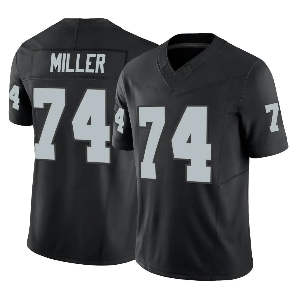 Jdoa LV.Raiders #74 Kolton Miller Player Black Limited Vapor F.U.S.E. Home Game Stitched Jerseys