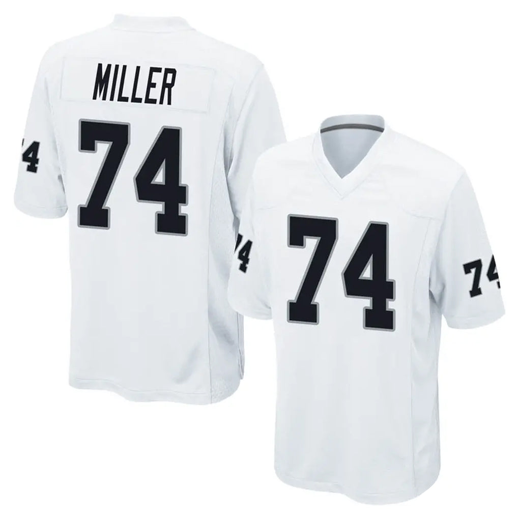 Jdoa LV.Raiders #74 Kolton Miller Player White Home Game Stitched Jerseys