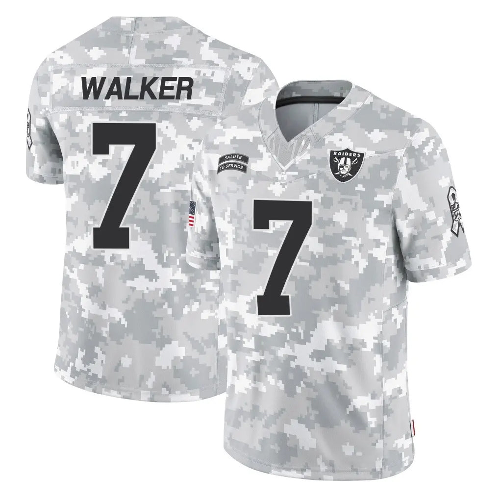 Jdoa LV.Raiders #7 Quay Walker Player Arctic Camo Salute To Service Limited Game Stitched Jerseys