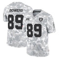 Jdoa LV.Raiders #89 Brock Bowers Player Arctic Camo Salute to Service Limited  Stitched Jerseys