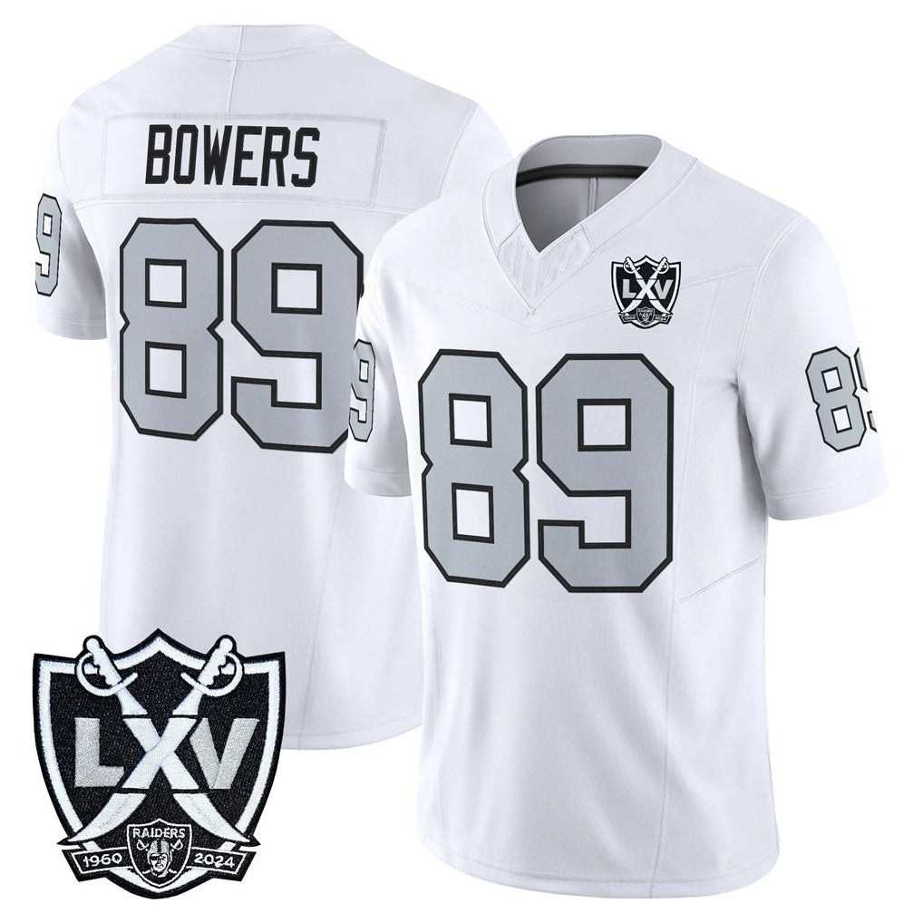 Jdoa LV.Raiders #89 Brock Bowers Player White 2026 Vapor Limited Home Game Stitched Jerseys