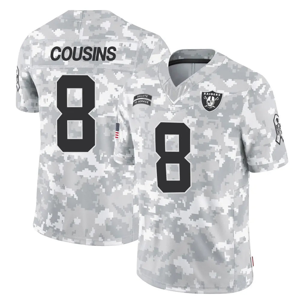Jdoa LV.Raiders #8 Kirk Cousins Player Arctic Camo Salute To Service Limited Game Stitched Jerseys