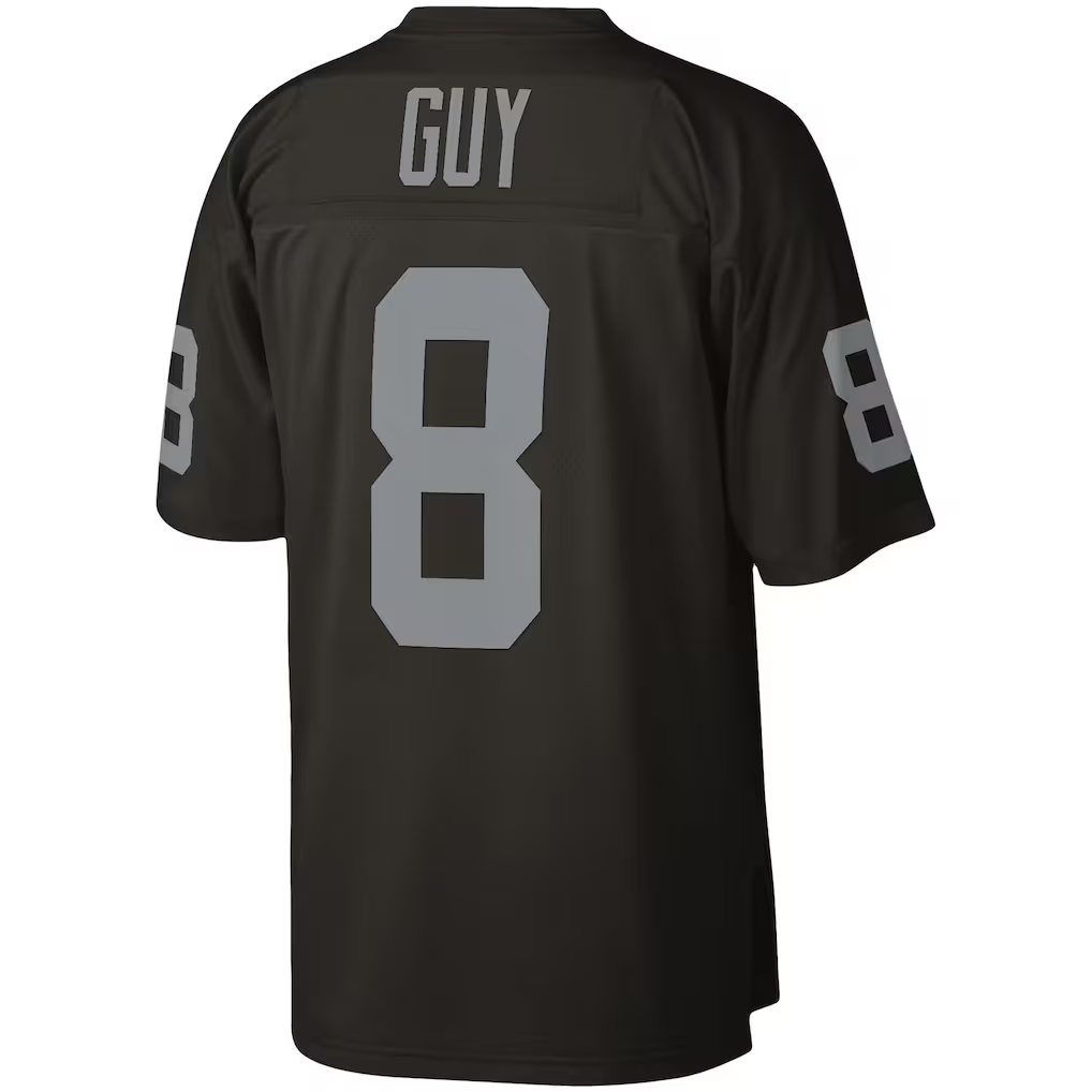 Jdoa LV.Raiders #8 Ray Guy Mitchell & Ness Black Legacy Replica Jersey