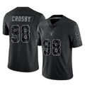 Jdoa LV.Raiders #98 Maxx Crosby Player Black Reflective Limited Game Stitched Jerseys
