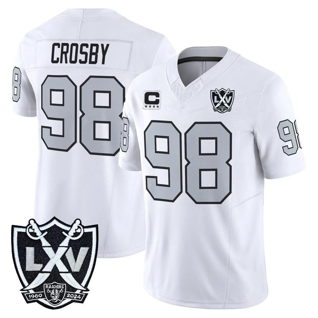 Jdoa LV.Raiders #98 Maxx Crosby Player White 2026 Vapor Limited Home Game Stitched Jerseys