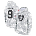Jdoa LV.Raiders #9 Jalen Nailor Player Arctic Camo Salute to Service Hoodies Limited Game Stitched Jerseys