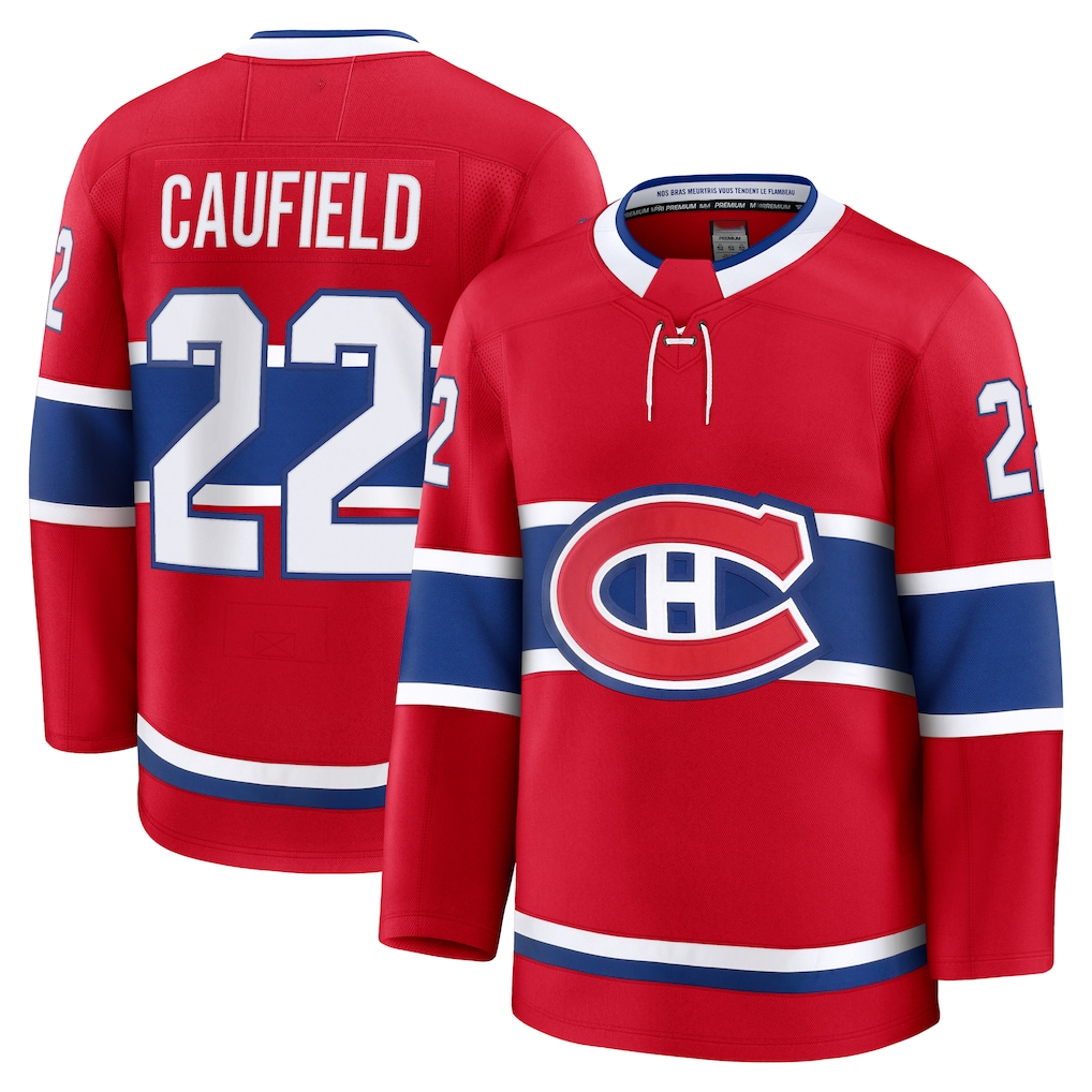 Jdoa M.Canadiens #22 Cole Caufield Red Home Premium Jerseys