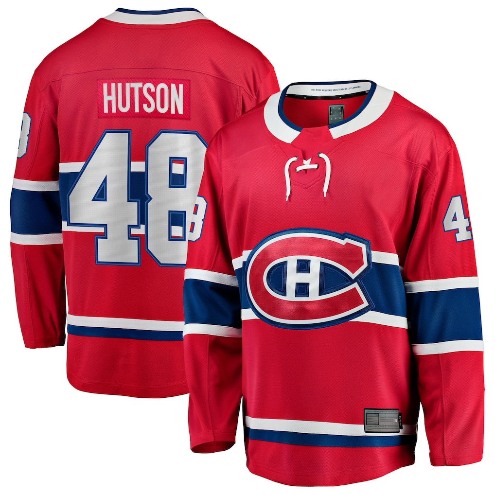Jdoa M.Canadiens #48 Lane Hutson Red Home Breakaway Jerseys