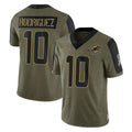 Jdoa M.Dolphins #10 Jacob Rodriguez Player Olive Salute To Service Limited Game Stitched Jerseys