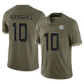 Jdoa M.Dolphins #10 Jacob Rodriguez Player Olive Salute To Service Limited Stitched Jerseys